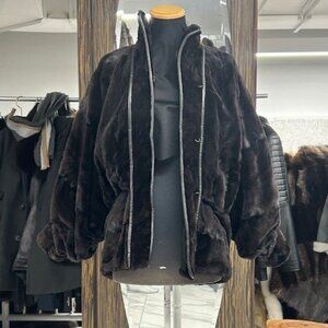 SHEARED MINK BOMBER - SIZE LARGE - ONLY $995